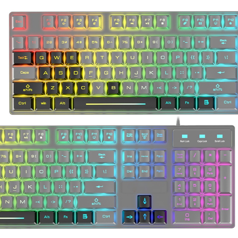 Bàn Phím RGB Có Dây Kết Nối USB Chuyên Dụng Cho Chơi Game Windows PC