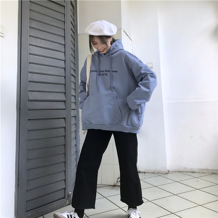 Sale 73% Áo hoodie nữ dáng rộng in chữ thời trang, Giá gốc 236000đ - 1G92