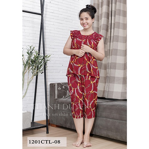 Đồ bộ Tole nữ mặc nhà Thành Duyên hoa, không rút, thoáng mát (1201CTL P1)