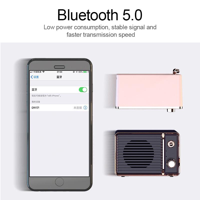 Loa Bluetooth không dây mini phong cách retro