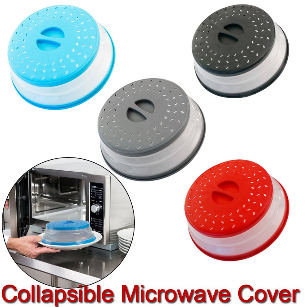 Nắp Đậy Bát Đĩa Có Thể Gập Lại Thiết Kế Lưới Thoát Nước Chống Tràn Cho Rau Củ Trái Cây