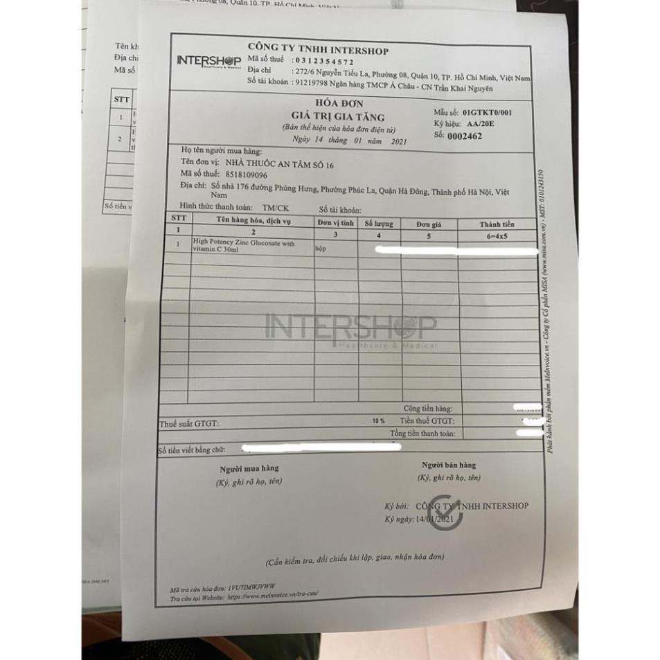 [GIÁ GỐC]  ZinC Gluconate bổ sung Kẽm, vitamin C cải thiện tình trạng biếng ăn của trẻ - Lọ 30ml
