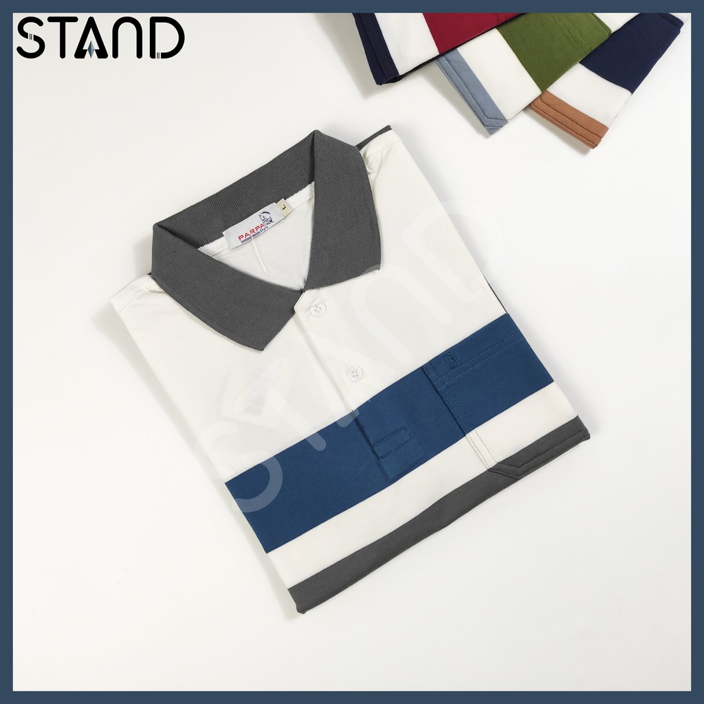 Áo Thun Nam 💕𝘍𝘳𝘦𝘦𝘴𝘩𝘪𝘱💕  Áo Phông Tay Ngắn Papa Phối Màu Có Túi Thun Cotton Mềm Mịn  4 Màu 3 Size - Mã PS0013 - STAND | BigBuy360 - bigbuy360.vn