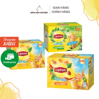 🛵 GIAO HỎA TỐC 🔥 Trà Lipton Vị Đào/ Chanh Mật Ong/ Xoài Hộp 14 GÓI 224GR [Date Mới]