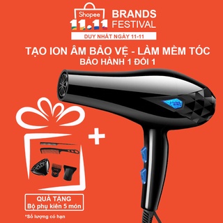Máy Sấy Tóc 2 Chiều Deliya 8018 Công Suất Lớn 2200w Dễ Dàng Tạo Kiểu Tặng Bộ Phụ Kiện 5 Món