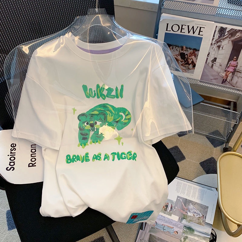 Áo Thun Nữ Ngắn Tay In Hình Hoạt Hình Thời Trang