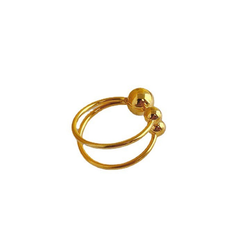 Nhẫn thép titan dạng hở thiết kế đơn giản phong cách Hàn Quốc