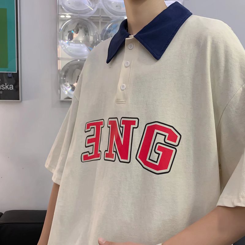 Áo polo Ngắn Tay Form Rộng Thời Trang Dành Cho Nam
