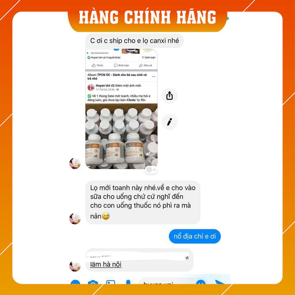 [100% Hàng Chuẩn] Canxi milk Bioisland làm từ sữa bò- chuẩn Úc- (date 2024)