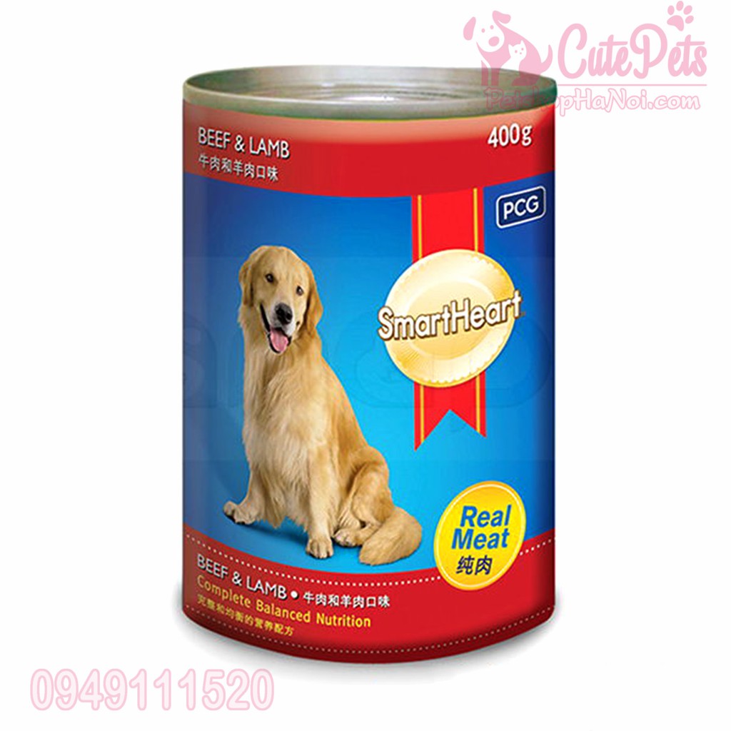 Pate cho chó Smart Heart lon 400g Dành cho chó lớn - CutePets Phụ kiện thú cưng Pet shop Hà Nội