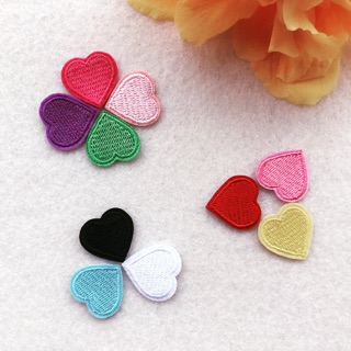 Miếng Dán Vải, Sticker Ủi Trang Trí Quần Áo, Mũ Nón Hình Trái Tim Siêu Xinh Nhiều Màu