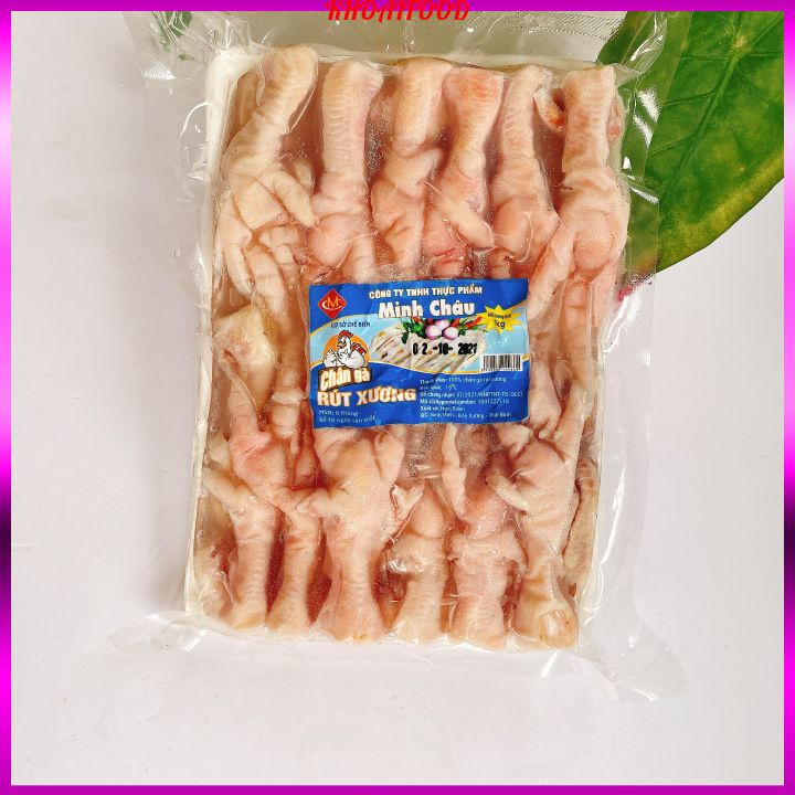 Chân gà rút xương khay 1kg trắng các hãng, chế biến nhiều món tiện lợi
