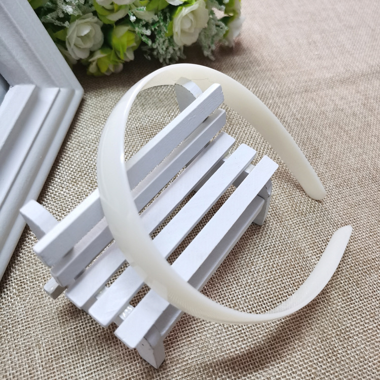 DàyABSChất Liệu Headband Nhựa Phụ Kiện Kẹp Tóc Rộng1CM Không Có Răng Ngoài Cong Bắt Kẹp Tóc