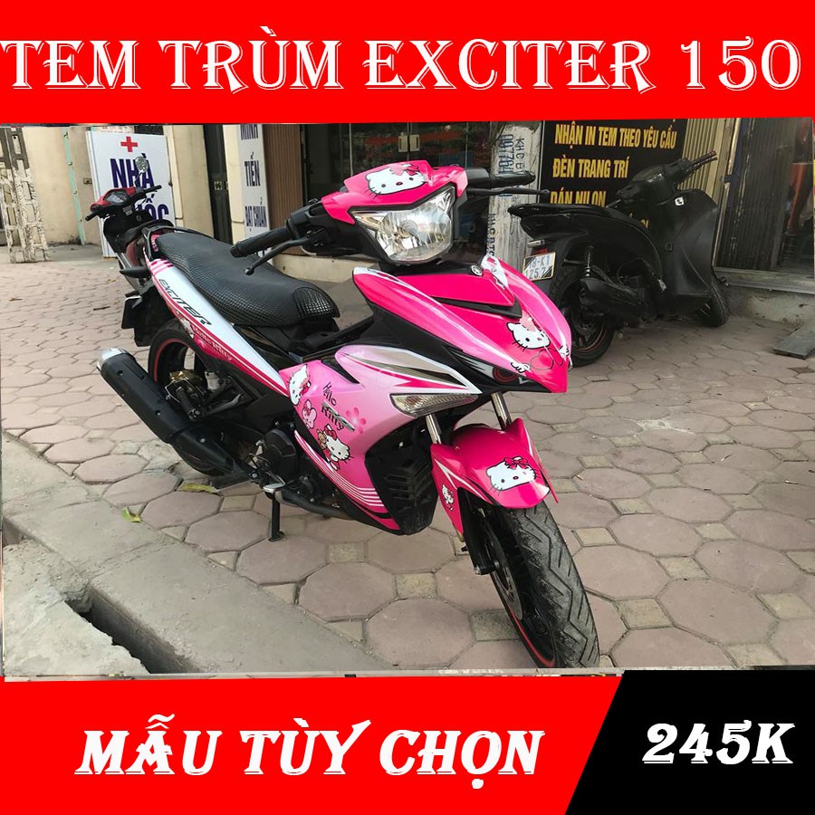 Tem Trùm Exciter 150 Ex Hello kitti Hồng