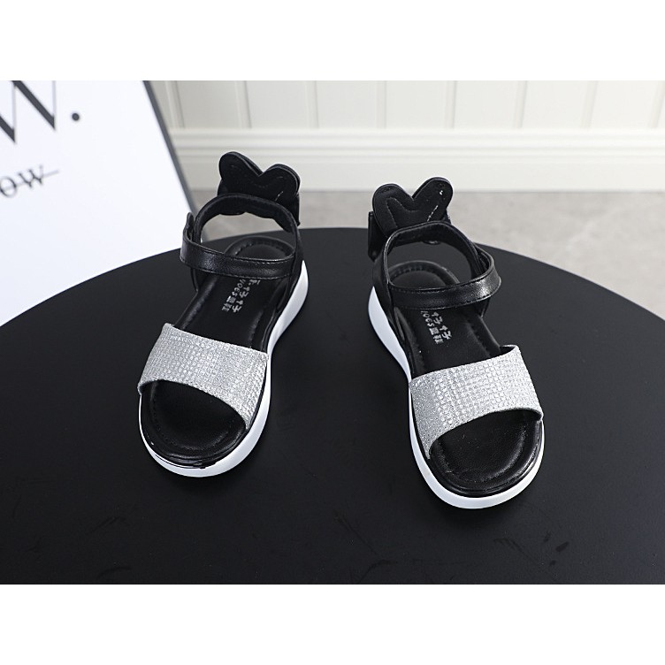 sandal bé gái size 26-30 mềm nhẹ nơ gót