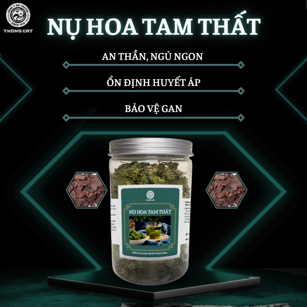 Nụ hoa tam thất Đông y gia truyền Thông Cát_giúp cải thiện giấc ngủ, ổn định huyết áp, phòng ngừa hỗ trợ bệnh tiểu đường