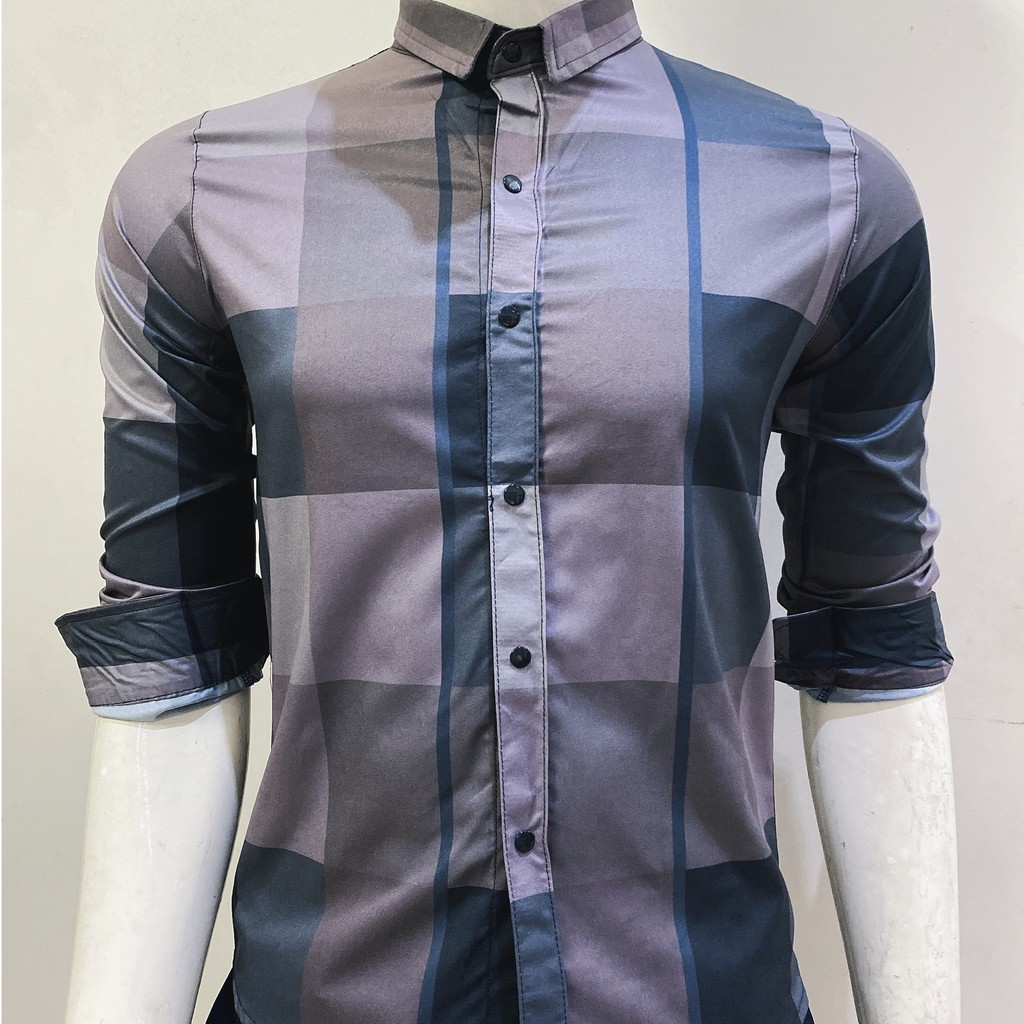 [Sale sốc] Áo sơ mi nam 🥉SALE🥉 dài tay hàn quốc đẹp cổ tàu trắng, kẻ sọc caro cao cấp unisex_ Bonshop1999 ASM001 | BigBuy360 - bigbuy360.vn