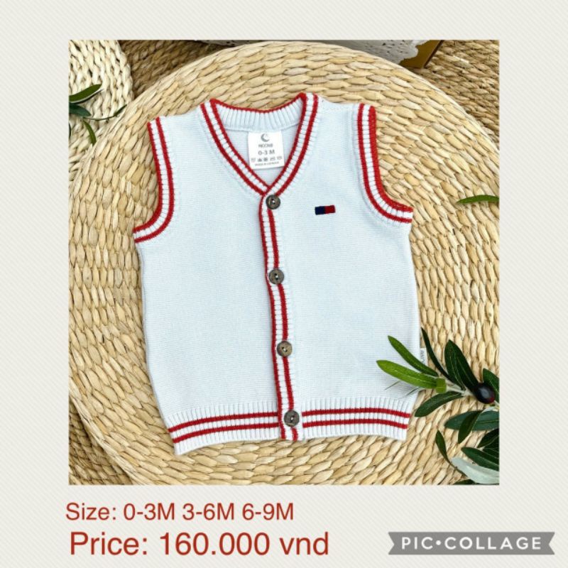 Áo len gile cúc giữa Moon