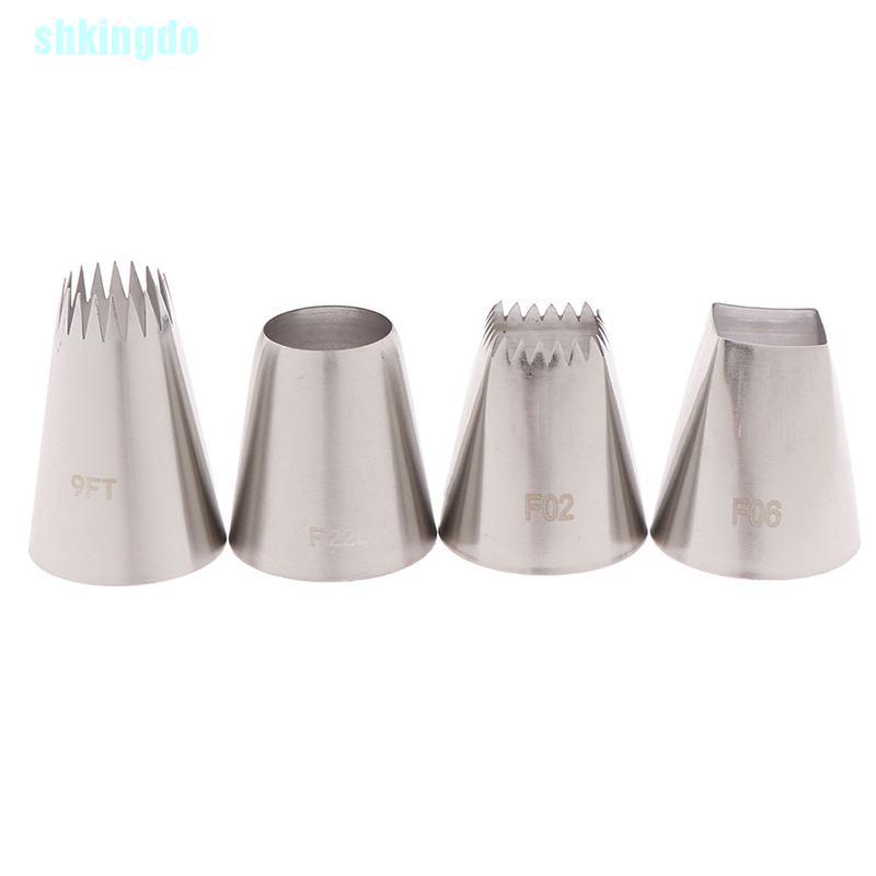 Set 4 Đui Bắt Kem Trang Trí Bánh Bằng Thép Không Gỉ