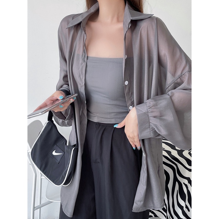 Áo khoác QADCOL chống nắng tay dài dáng rộng thời trang mùa hè