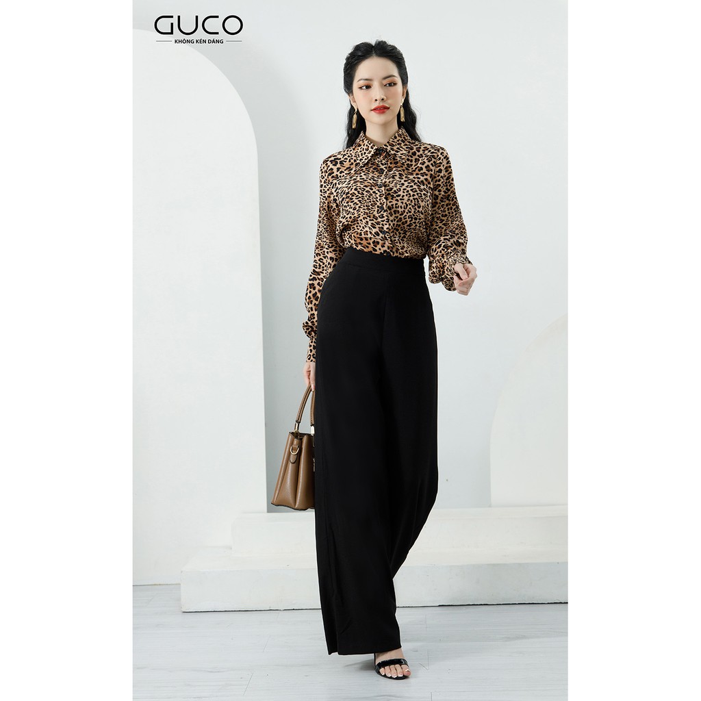 [Mã FASHIONMALLT4 giảm 15% đơn 150k] GUCO - Quần nữ ống suông QD134