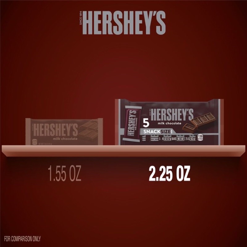 Kẹo Socola Hershey's Milk Chocolate with Almonds 5 Packs Mỹ