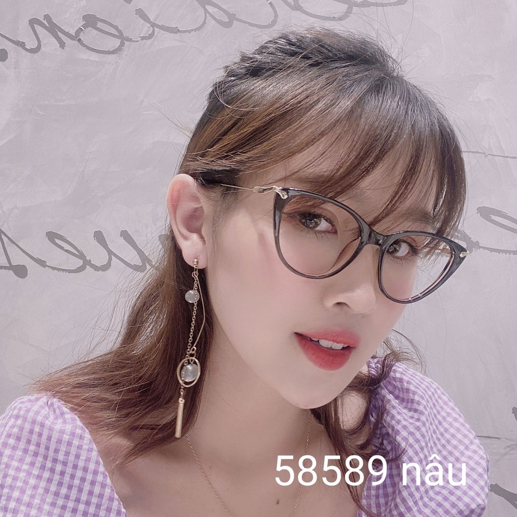 Gọng kính cận dáng mắt mèo Qiwa Eyewear 58589, Kính cận mắt mèo cho nam và nữ