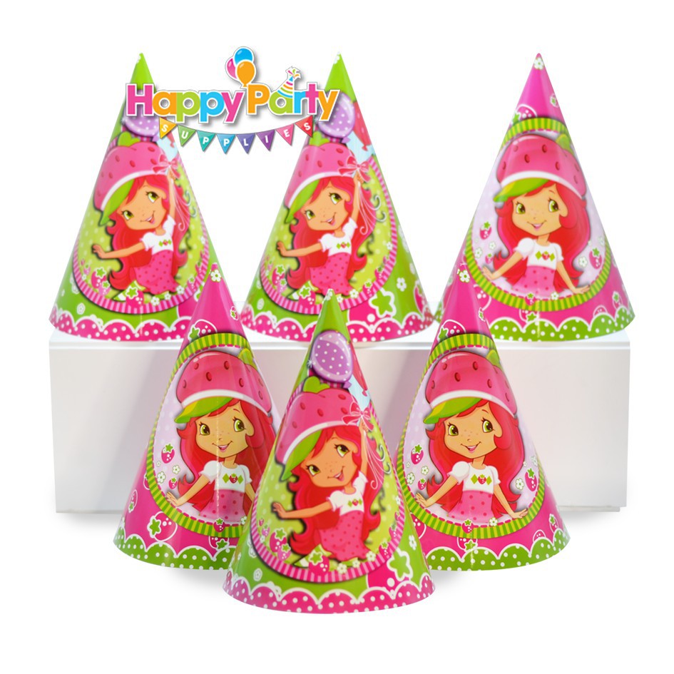 ( 9 Mẫu) Set 6 cái nón giấy sinh nhật cho bé gái