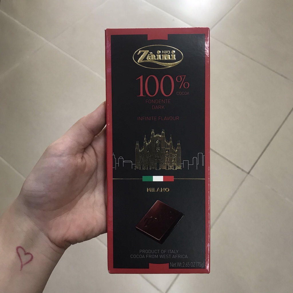 Socola Zaini đậm vị cacao Cioccolato Fondente Extra 75g ( 4loại )