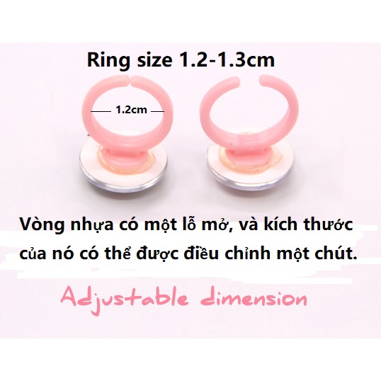 （1 Nhẫn）Nhẫn công chúa làm từ nhựa dẻo nhựa resin thời trang cho bé gái