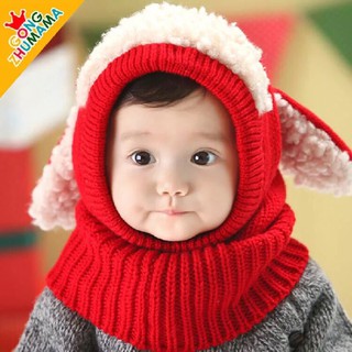 Mũ Len Tai Cừu kèm khăn cho bé