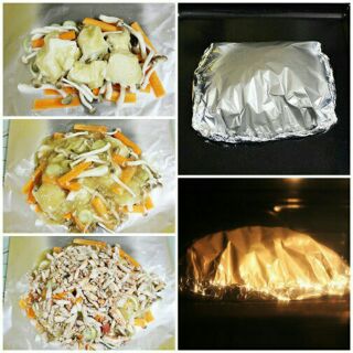 Combo 5 cuộn giấy bạc bọc thức ăn để nướng