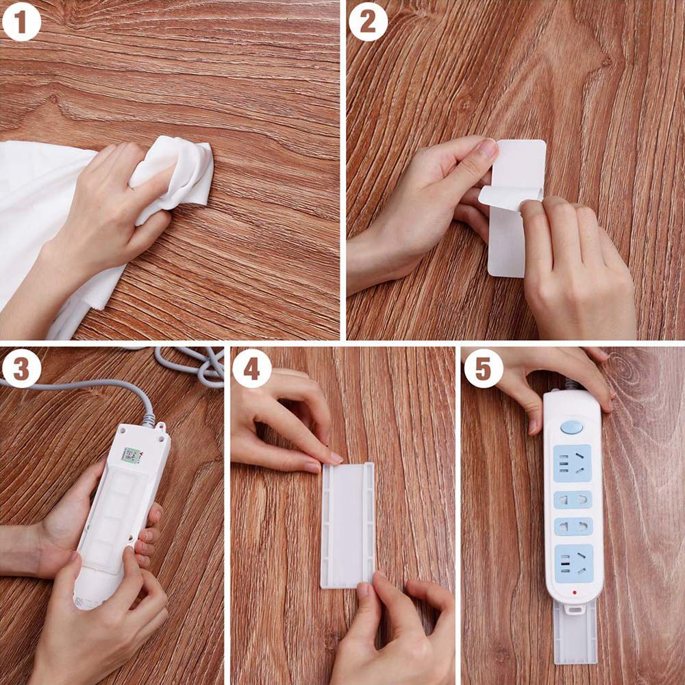 Giá đỡ ổ cắm điện dán tường tự dính không đục lỗ tiện lợi