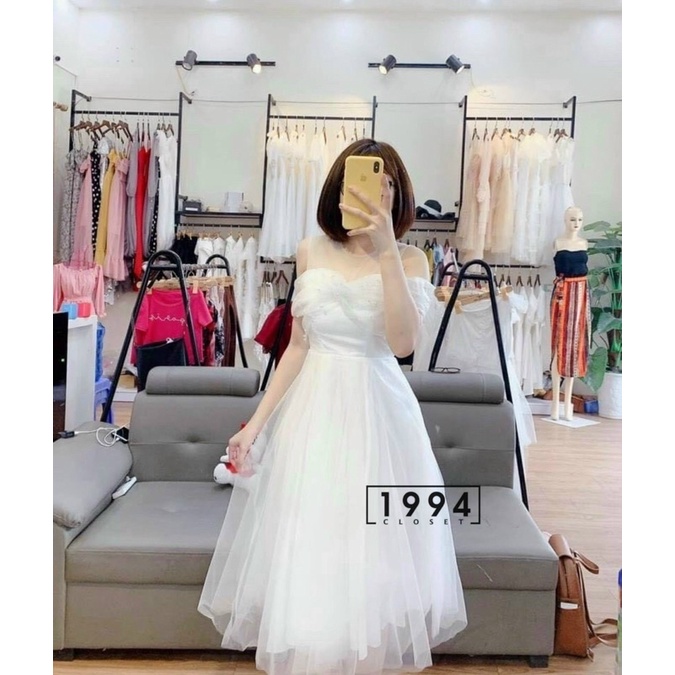 VÁY ngọc trễ vai tiểu thư cao cấp hàng thiết kế