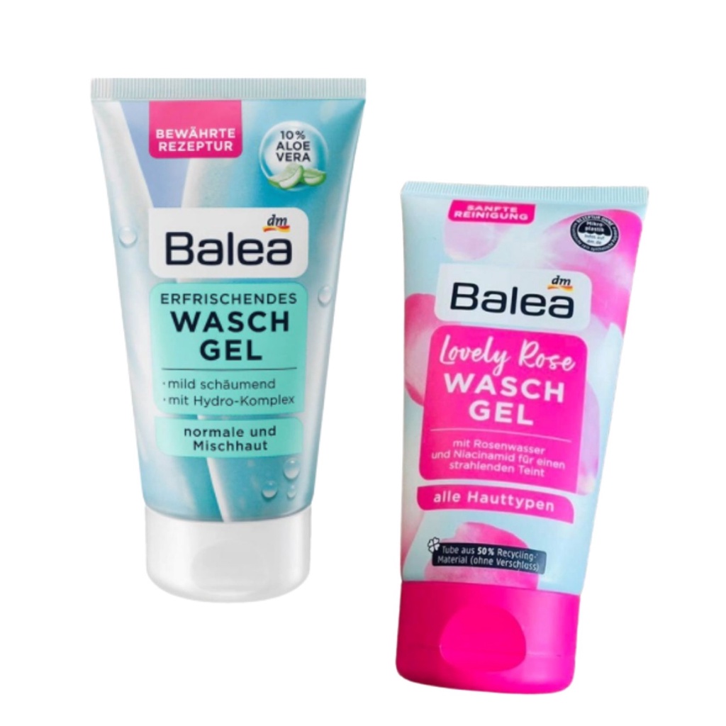 Sữa rửa mặt Balea Lovely Rose 150ml sạch sâu bã nhờn, dầu thừa, dưỡng ẩm - Shop Viloet