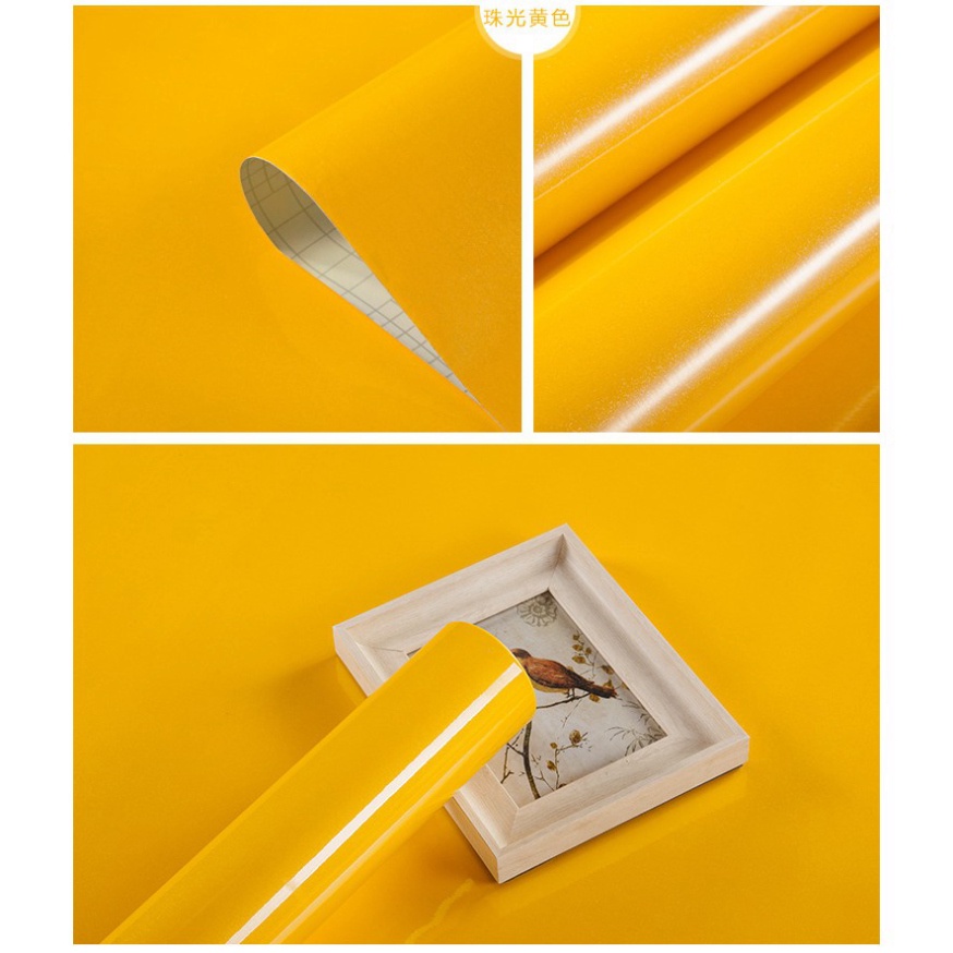 Giấy dán tường decal các mẫu màu trơn có sẵn keo mặt sau - khổ 1,2m