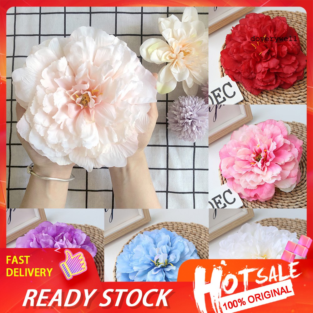 1 Bông Hoa Mẫu Đơn Nhân Tạo 16cm Trang Trí Tiệc Cưới