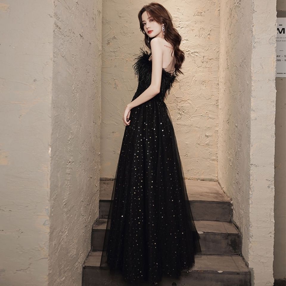 Đầm Dạ Hội Màu Đen Phong Cách Mới 2022 Cho Nữ