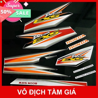 Hcm- ddxm - v18 - bộ tem chế dán xe dream ex5 như hình