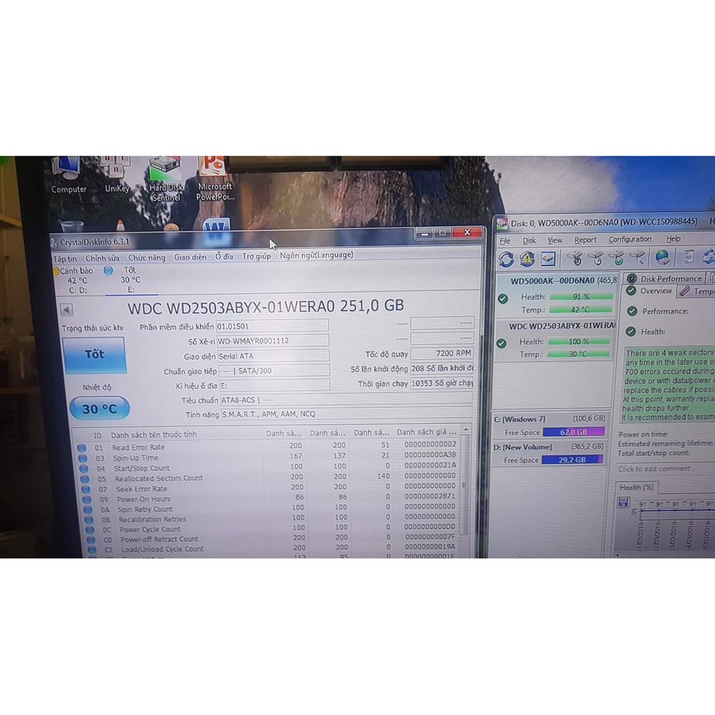 Combo 2 Ổ cứng 250g Pc Seagate , Western Blue { Bảo hành 12 tháng } | BigBuy360 - bigbuy360.vn