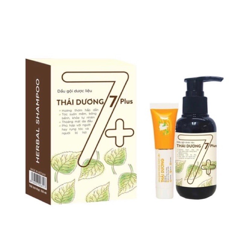 Dầu gội dược liệu Thái Dương 3, Dầu gội Thái Dương 7 Plus, không gàu, không ngứa - Happy Pharmacity
