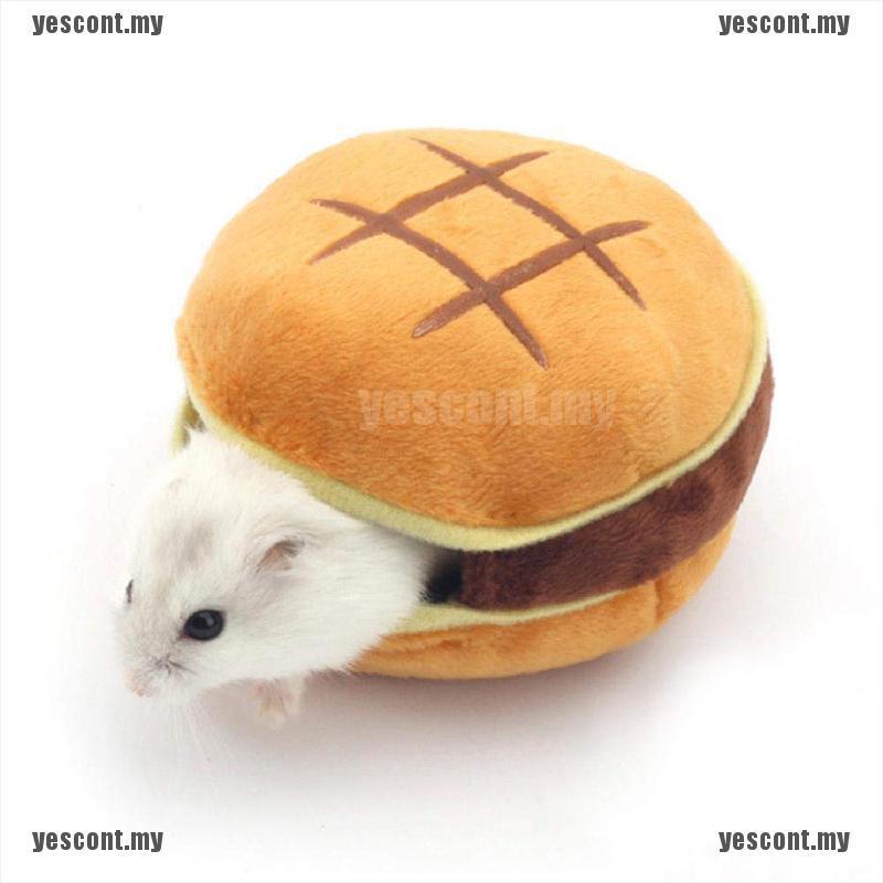 Lồng Nuôi Chuột Hamster Bằng Cotton Hình Bánh Hamburger