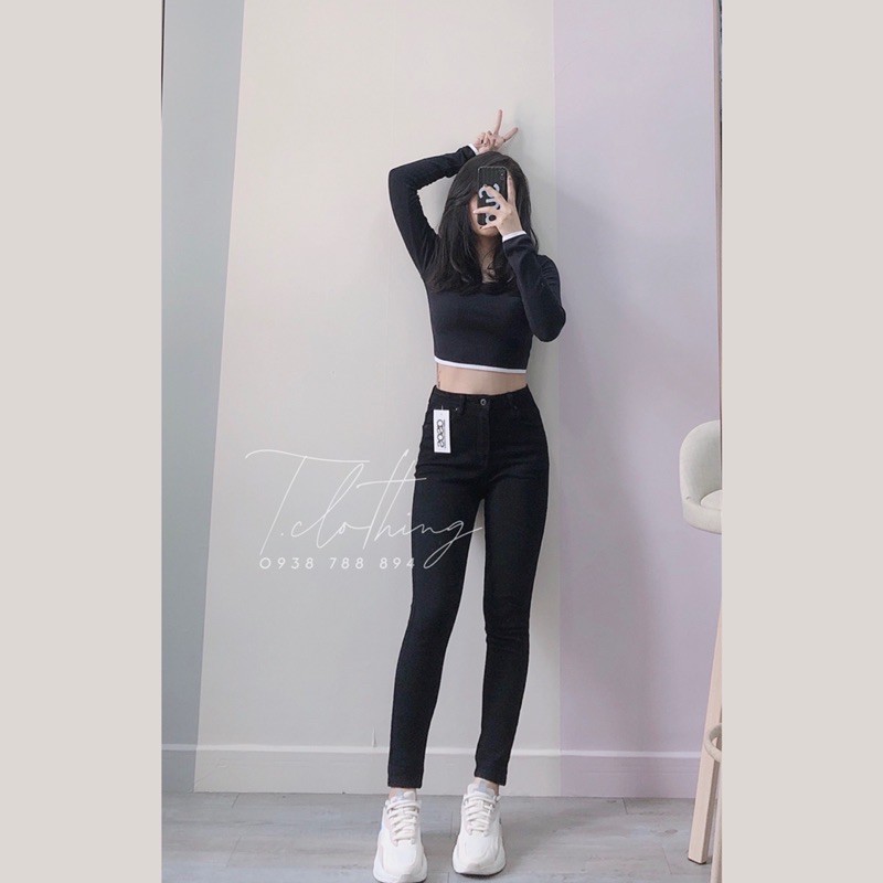 Quần Skinny Jean đen 9 tấc [ẢNH CHÍNH CHỦ] | BigBuy360 - bigbuy360.vn