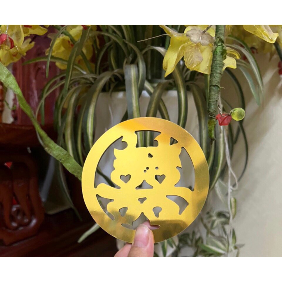 Lót ly, lót chén chữ hỷ