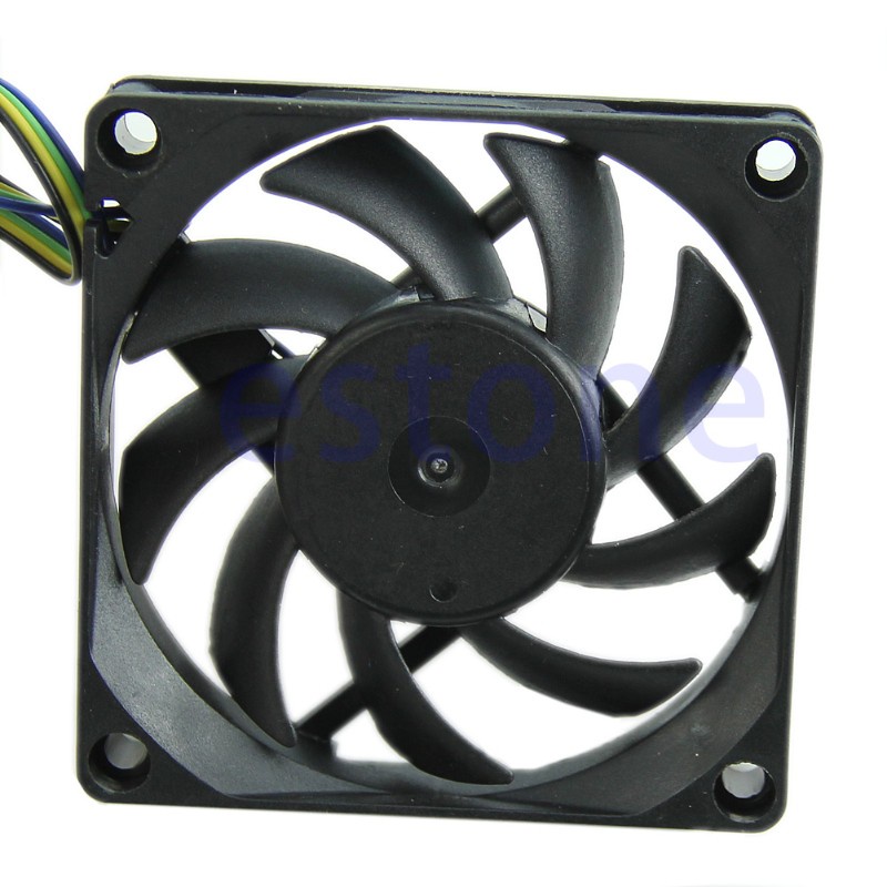 DOU 70mm x 15mm Brushless Fan DC 12V 4 Pin 9 Blade Cooling Cooler NEW