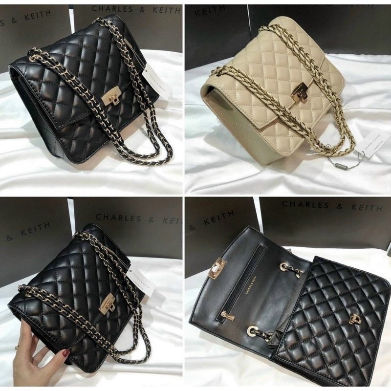 Túi C.N.K Nữ Đeo Chéo Khoá Gập, Túi Xách Nữ Đeo Vai Trần Trám