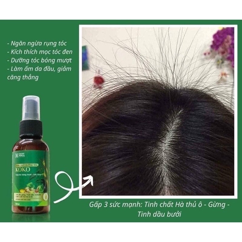 Tinh chất dưỡng tóc Koko ngăn rụng tóc, giúp mọc tóc, mềm mượt tóc 100ml