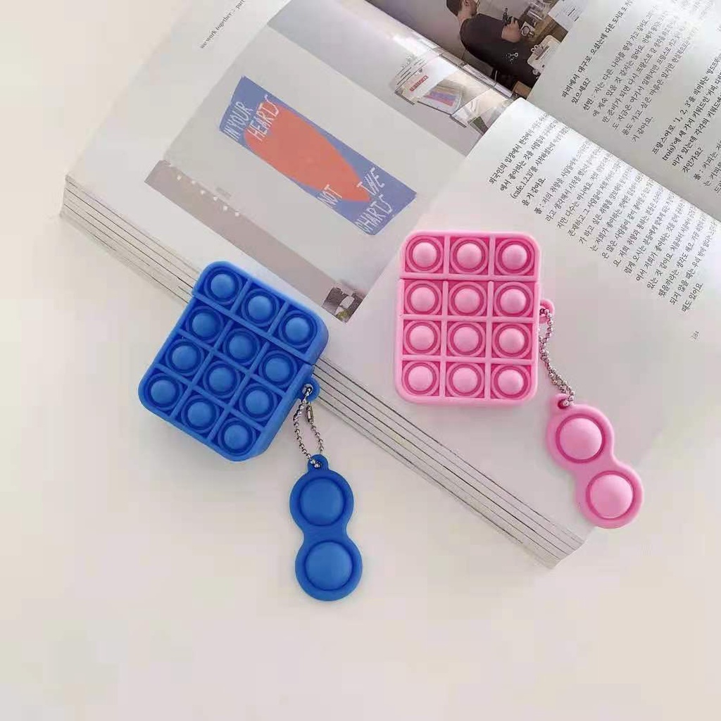 Vỏ bảo vệ hộp sạc tai nghe compatible for airpods 1/2/3 bằng silicon giảm căng thẳng