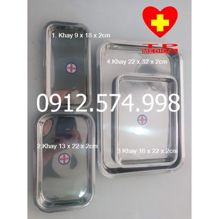 Khay inox đựng dụng cụ y tế đủ các loại, đủ các size hàng loại 1