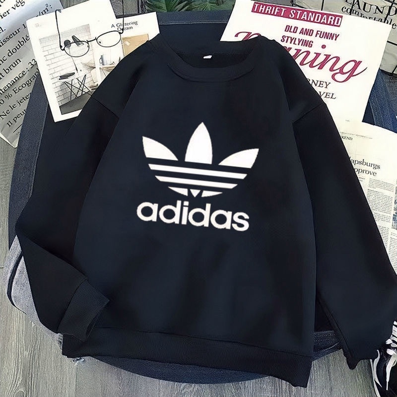 ADIDAS Áo nam Tay Dài Cổ Tròn Thời Trang Phong Cách Hàn Quốc